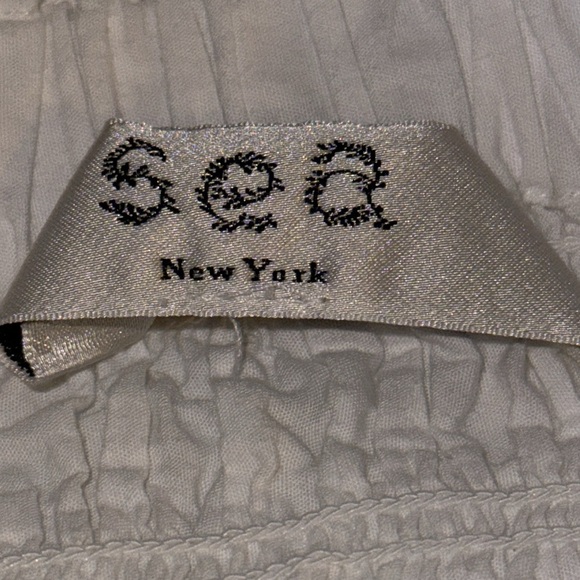 Sea New York Tiered Eyelet Smocked Mini Skirt/ Strapless Top SZ medium - Picture 9 of 10